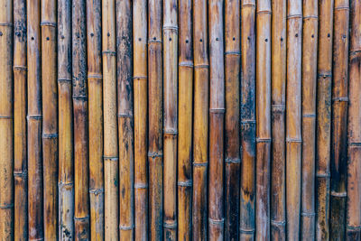 Full frame shot of bamboo fence