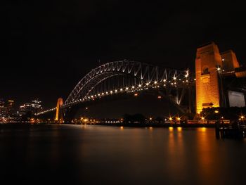 Illuminated city at night