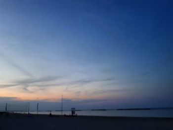 Scenic view of sea against sky at sunset