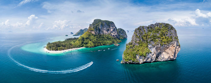 Panoramic view of sea against sky