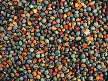 Full frame shot of dried peppers for sale at market stall