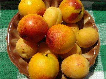 Close-up of fruits on table