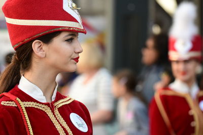 Portrait of a teenage girl looking away