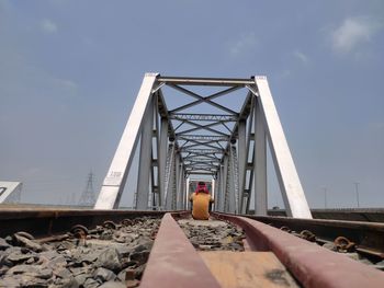 Low angle view of bridge against sky