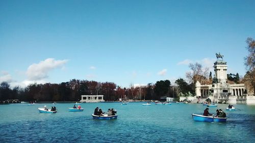 Boats in calm sea