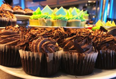 Panoramic shot of chocolate for sale