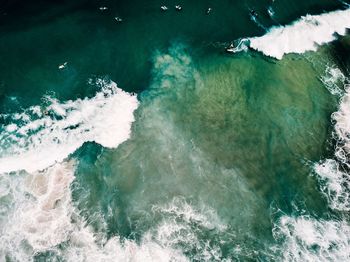 High angle view of beach