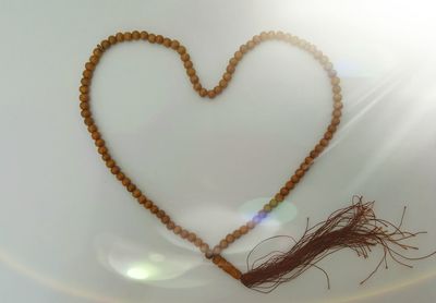 Close-up of heart shape beads