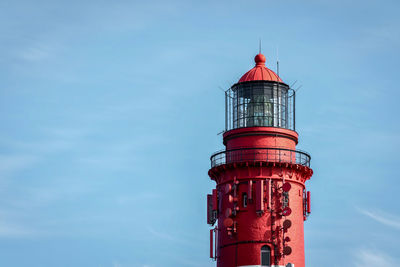 Part of the lighthouse on the north frisian island amrum, germany