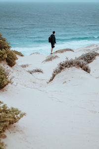 Full length of man standing at beach