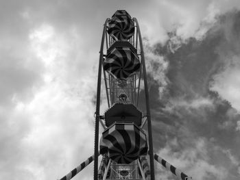 Low angle view of ferris wheel against sky