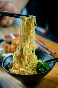 Close-up of food served in bowl