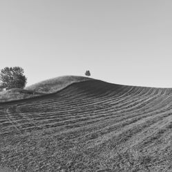 Scenic view of landscape against clear sky