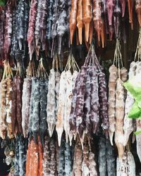 Churchkhela for sale. street market. tbilisi. georgia