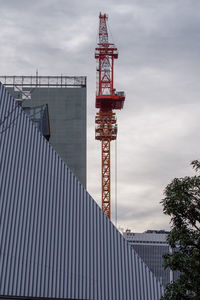 Low angle view of modern building against sky