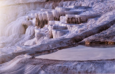 Scenic view of waterfall