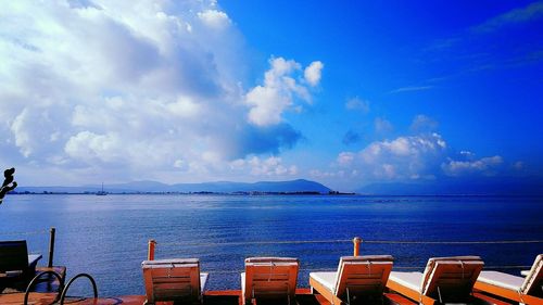 Panoramic view of sea against sky