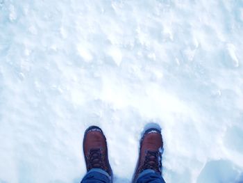 Low section of person standing on ground