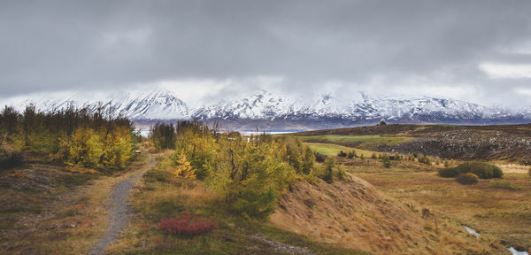 Scenic view of landscape against sky