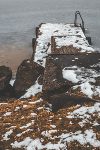 Frozen sea during winter