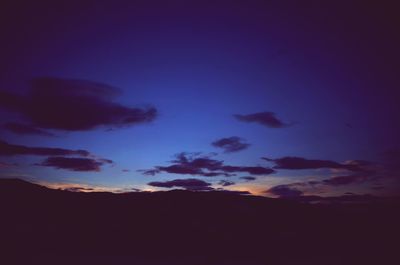 Low angle view of dramatic sky at sunset