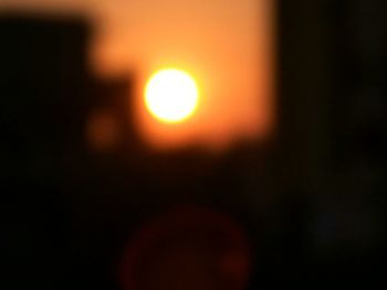 Close-up of sun during sunset