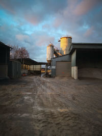 Brilon, germany - stone industry at sunset