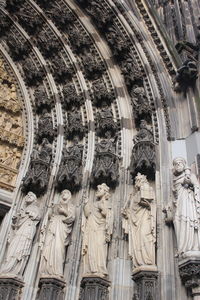 Low angle view of statue of cathedral