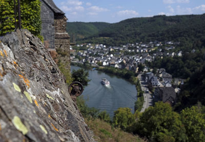 View over the city of cochem in the moselle region of germany
