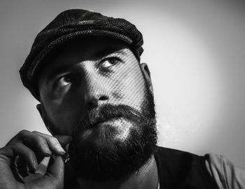 Portrait of young man looking away