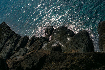 Rock formations at shore