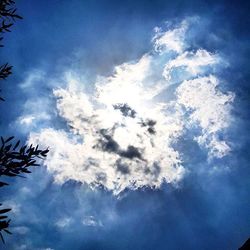 Low angle view of cloudy sky