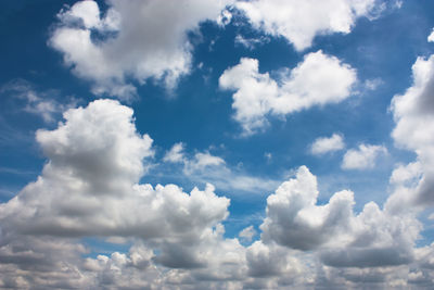 Low angle view of clouds in sky