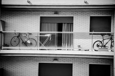 Bicycle against building