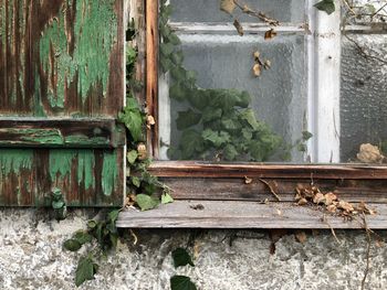 Abandoned window of house