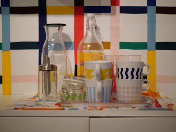 Close-up of drink in glass on table