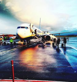 View of sea against cloudy sky
