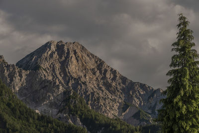 Panoramic view of mountain range against sky