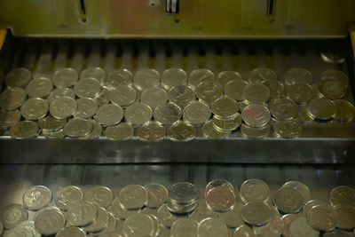 Close-up of stacked stack