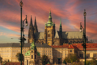 The castle and st. vitus cathedral in prague, czech republic