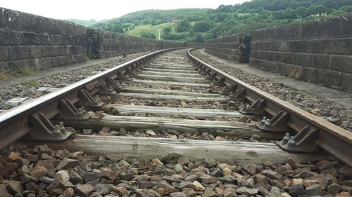 Railroad track on mountain