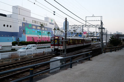 Train at railroad station platform