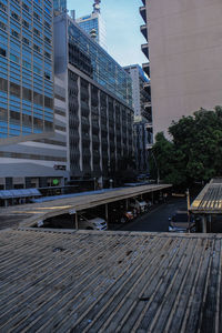 Modern buildings in city against sky