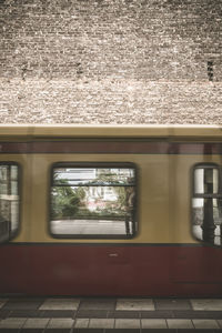 Train at railroad station platform