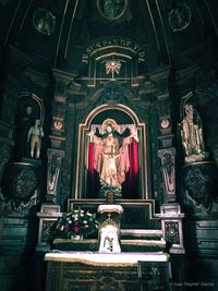 Statue of buddha in building