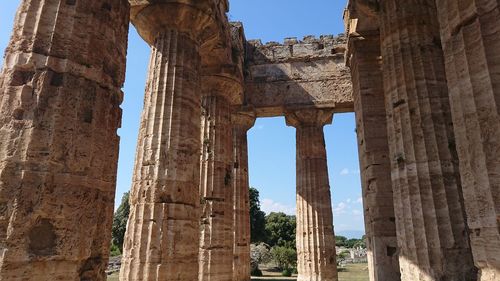 Low angle view of old ruins