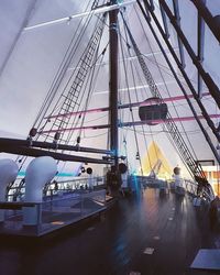 View of suspension bridge against sky