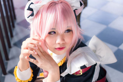 Portrait of smiling young woman