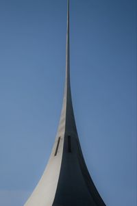 Low angle view of building against blue sky