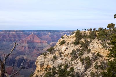 Scenic view of rock formations against sky